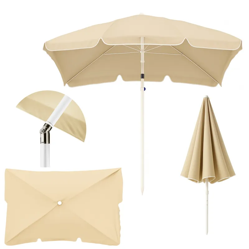 BLACK FOREST PARASOL OGRODOWY SKŁADANY 2M BEŻOWY L-0725B