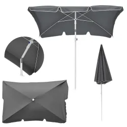 BLACK FOREST PARASOL OGRODOWY SKŁADANY 2M SZARY L-0725S