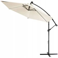 Black Forest Garden Parasol, 3m Cantilever Large Beige