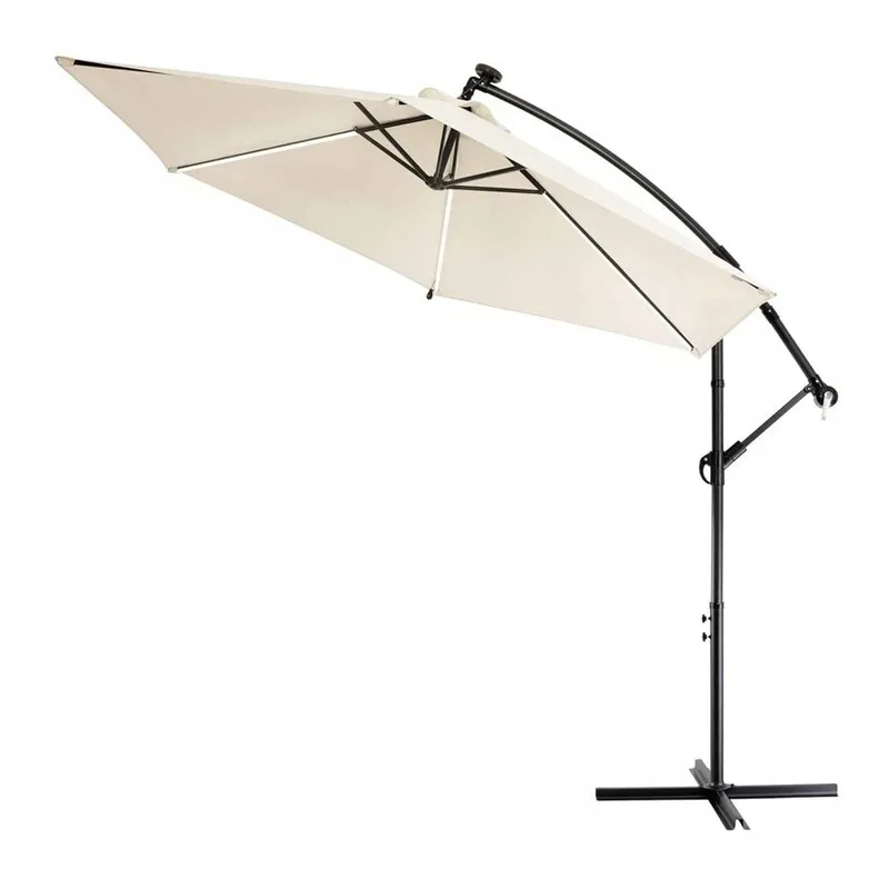 BLACK FOREST PARASOL OGRODOWY NA WYSIĘGNIKU 3M DUŻY BEŻOWY L-0713