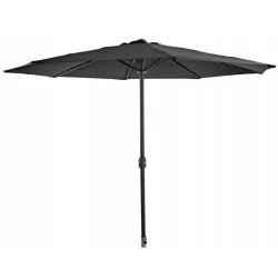 Black Forest Garden Parasol, 3m Large Folding Grafite