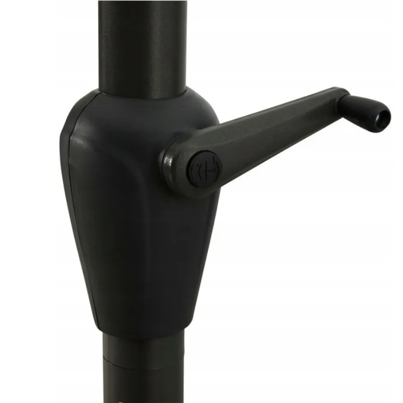 Black Forest Garden Parasol, 3m Large Folding Grafite