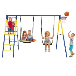Black Forest Frame Swing, Bird's Nest + Swing + Ladders + Basket 271x180x185cm