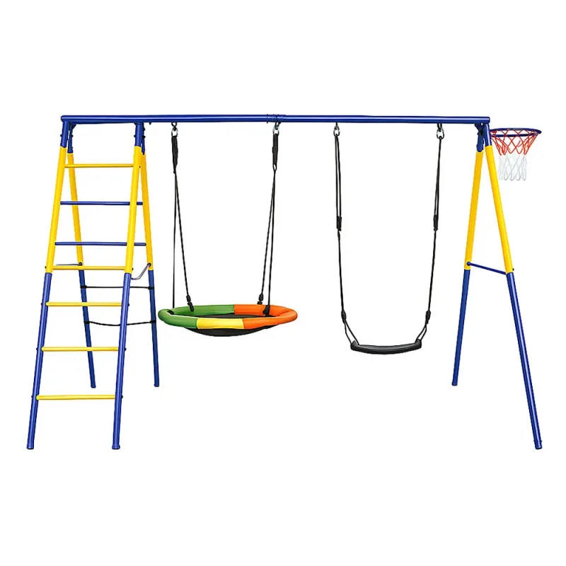 Cama de Estrutura Black Forest, Ninho de Cegonha + Cama + Escadas + Cesta 271x180x185cm