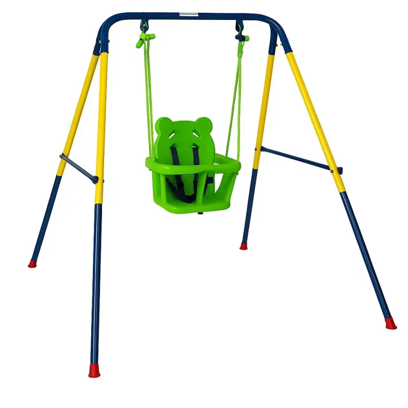 Balanço de Estrutura Black Forest, Balanço de Balde para Crianças Pequenas 116x140x123cm