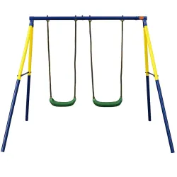 Black Forest Double Swing with Frame, 248x187x185cm