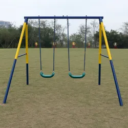 Black Forest Double Swing with Frame, 248x187x185cm