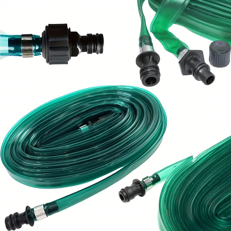 Black Forest Garden Hose, 10m Drip Irrigator with 2 Quick Connectors