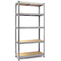REGAŁ MAGAZYNOWY METALOWY SREBRNY 150X75X35CM