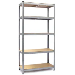 REGAŁ MAGAZYNOWY METALOWY SREBRNY 150X75X35CM