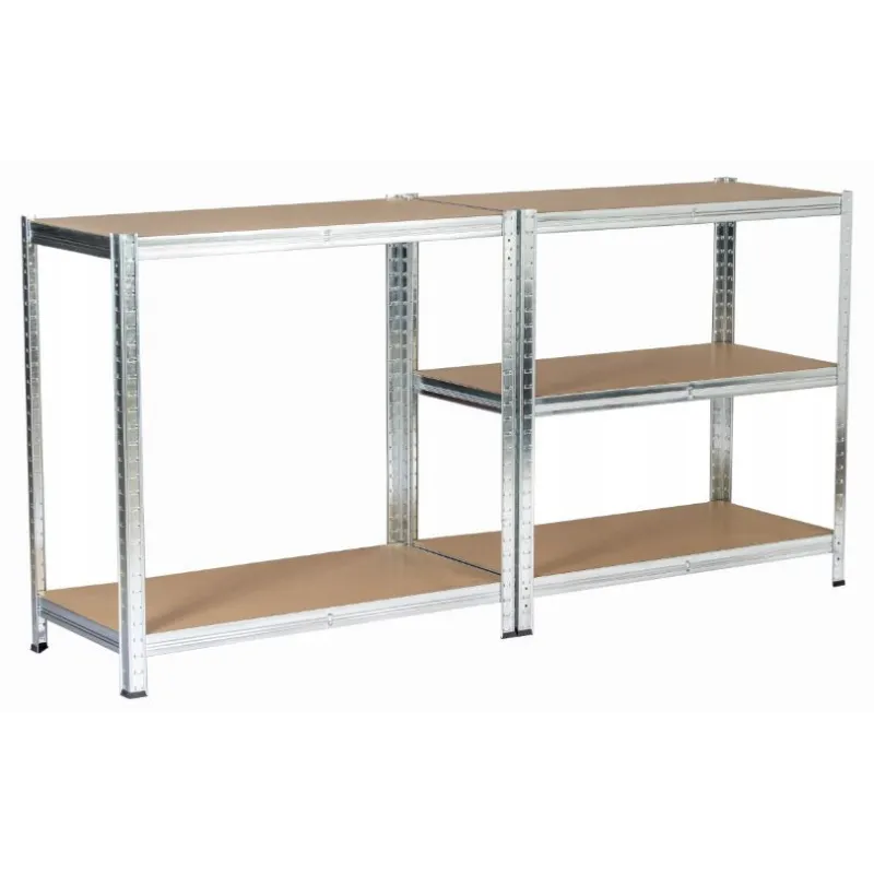 REGAŁ MAGAZYNOWY METALOWY SREBRNY 220X90X40CM - Bild 2