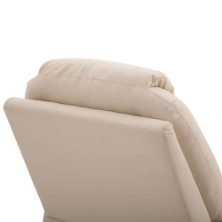 EXTRALINK FOTEL WYPOCZYNKOWY MASUJĄCY Z PODNÓŻKIEM BIAŁY - Immagine 2