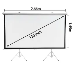 Extralink Projection Screen 120", 16:9, 266x149cm, PVC, semi-automatic rolling