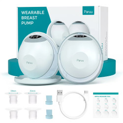 PARUU P20 HANDS-FREE WEARABLE BREAST PUMP GREEN DOUBLE PACK
