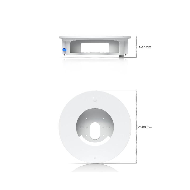 Ubiquiti UACC-G6-Dome-FM-W | Zestaw do montażu podtynkowego kamery G6-Dome | montaż wpuszczany w ścianę lub sufit - Zdjęcie 5