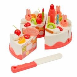 EXTRALINK TOYS ZABAWKA TORT URODZINOWY DO KROJENIA ZESTAW CIASTKA - Imagen 3