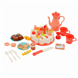EXTRALINK TOYS ZABAWKA TORT URODZINOWY DO KROJENIA ZESTAW CIASTKA - Imagen 4