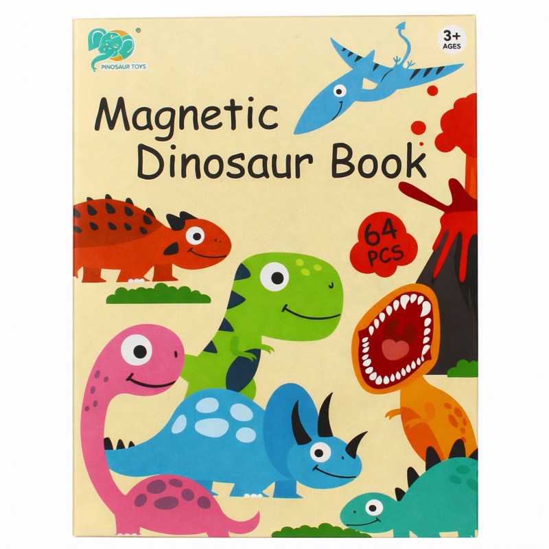 EXTRALINK TOYS KSIĄŻKA UKŁADANKA MAGNETYCZNA PUZZLE 64 EL. DINOZAURY - Obrázek 3