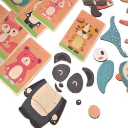 EXTRALINK TOYS KSIĄŻKA UKŁADANKA MAGNETYCZNA PUZZLE 68 EL. ZWIERZĄTKA - Изображение 3