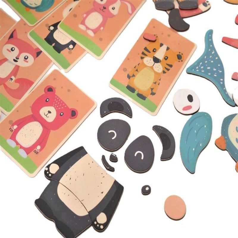 EXTRALINK TOYS KSIĄŻKA UKŁADANKA MAGNETYCZNA PUZZLE 68 EL. ZWIERZĄTKA - Изображение 3