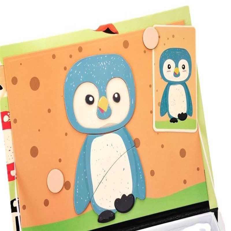 Extralink Kids | Układanka magnetyczna dla dzieci | Książka, Puzzle, 68 el. Zwierzątka - Zdjęcie 5