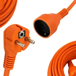 EXTRALINK POWERLINK PRZEDŁUŻACZ ZASILAJĄCY SIECIOWY 50M POMARAŃCZOWY BEZ UZIEMIENIA 2 x 1,5 mm2 - Görsel 3