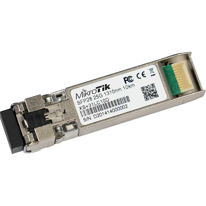 MikroTik XS+31LC10D SFP/SFP+/SFP28 Modülü, 1/10/25Gb/s, SM, 10km, 1310nm