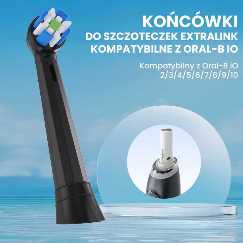 Extralink | Końcówki do szczoteczek | kompatybilne z Oral-b io (4-pack) - Zdjęcie 2
