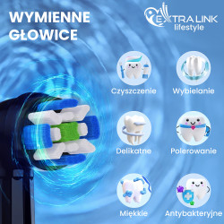 KOŃCÓWKI DO SZCZOTECZEK EXTRALINK KOMPATYBILNE Z ORAL-B IO (4-PACK) - Изображение 6