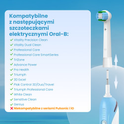 KOŃCÓWKI DO SZCZOTECZEK EXTRALINK KOMPATYBILNE Z REGULAR ORAL-B SERIES EB-20 (4-PACK) - Изображение 3