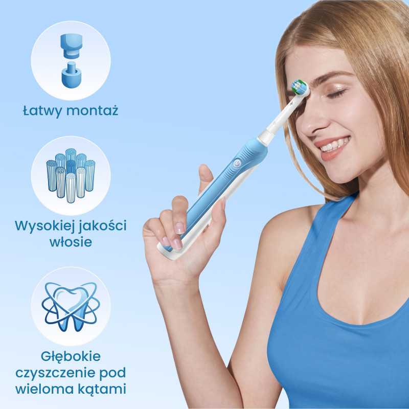 KOŃCÓWKI DO SZCZOTECZEK EXTRALINK KOMPATYBILNE Z REGULAR ORAL-B SERIES EB-20 (4-PACK) - Изображение 4