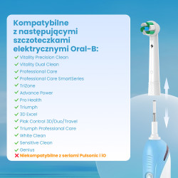 KOŃCÓWKI DO SZCZOTECZEK EXTRALINK KOMPATYBILNE Z REGULAR ORAL-B SERIES PRO (4-PACK) - Изображение 3