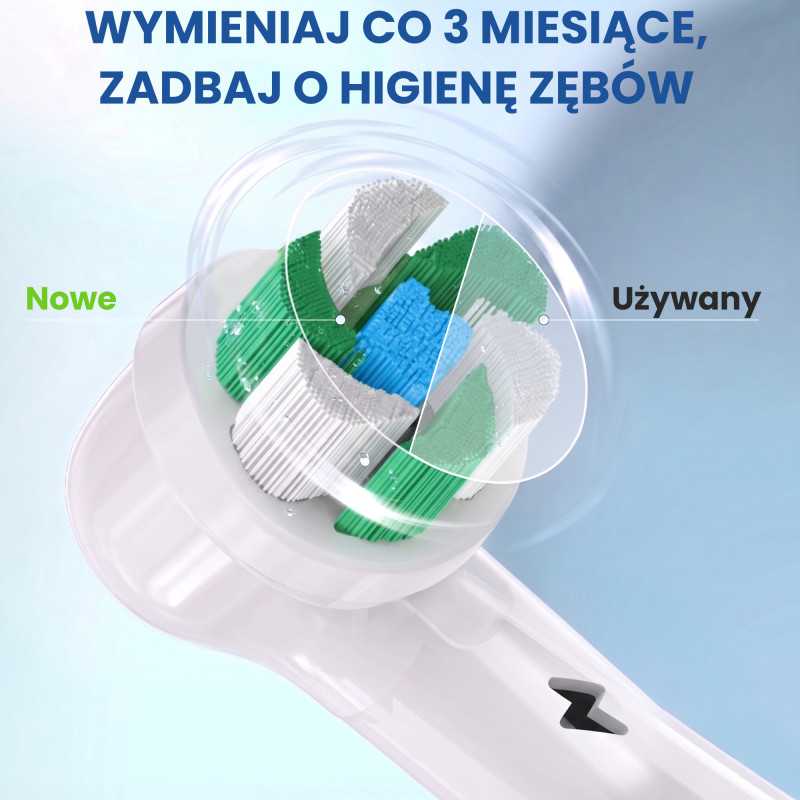 KOŃCÓWKI DO SZCZOTECZEK EXTRALINK KOMPATYBILNE Z REGULAR ORAL-B SERIES PRO (4-PACK) - Изображение 6