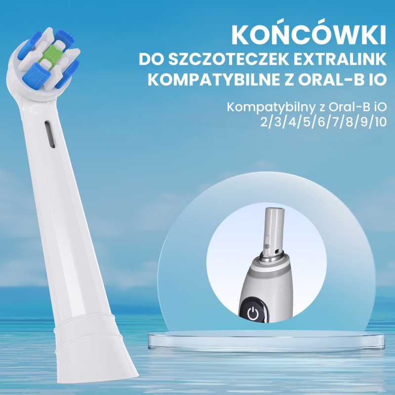 Extralink | Końcówki do szczoteczek | kompatybilne z Oral-b io white (4-pack) - Zdjęcie 2