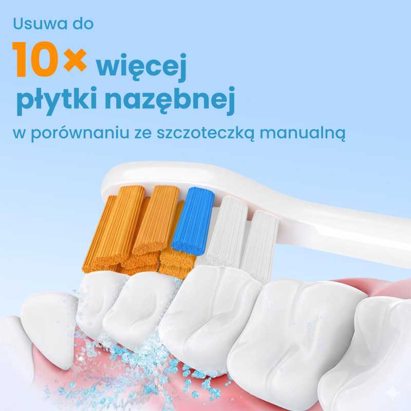 KOŃCÓWKI DO SZCZOTECZEK EXTRALINK KOMPATYBILNE Z PHILIPS H3-6-8-9 SERIES WHITE (4-PACK) - Изображение 3