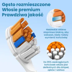KOŃCÓWKI DO SZCZOTECZEK EXTRALINK KOMPATYBILNE Z PHILIPS H3-6-8-9 SERIES WHITE (4-PACK) - Imagem 4