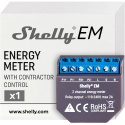SHELLY EM + 50A CT WI-FI-OPERATED ENERGY METER + 50A CLAMP - Obrázek 2