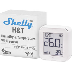 SHELLY H&T GEN 3 MATTE WHITE WI-FI TEMPERATURE & HUMIDITY SENSOR WITH AN E-PAPER DISPLAY - Obrázek 2