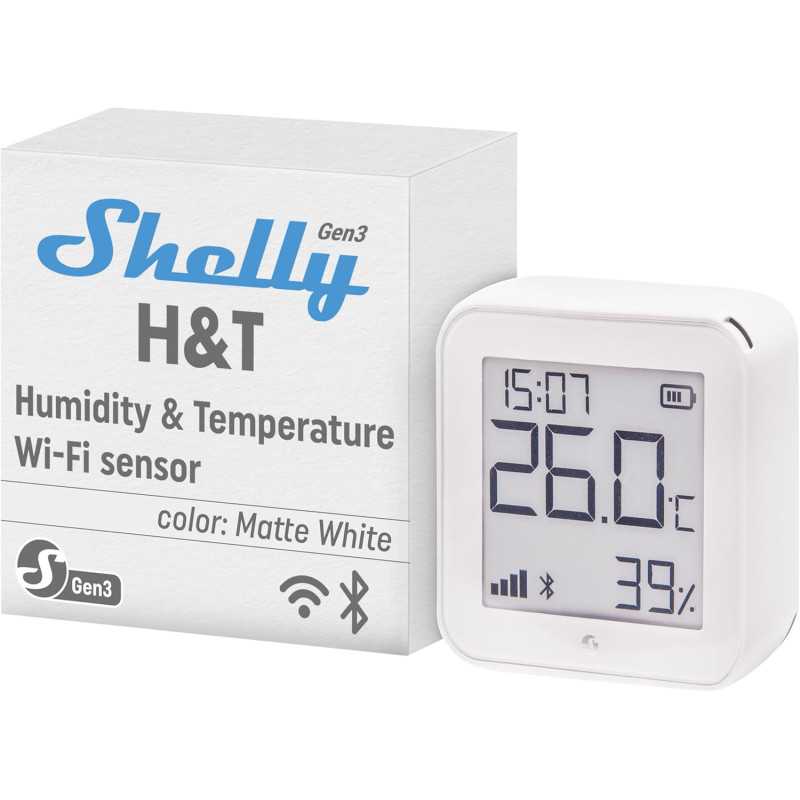 SHELLY H&T GEN 3 MATTE WHITE WI-FI TEMPERATURE & HUMIDITY SENSOR WITH AN E-PAPER DISPLAY - Obrázek 2