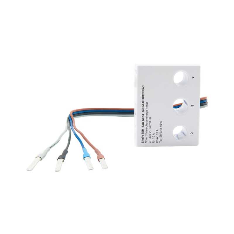 Shelly 3EM-63W Gen3 | Licznik zużycia energii | Trójfazowy, WiFi, Bluetooth - Zdjęcie 3