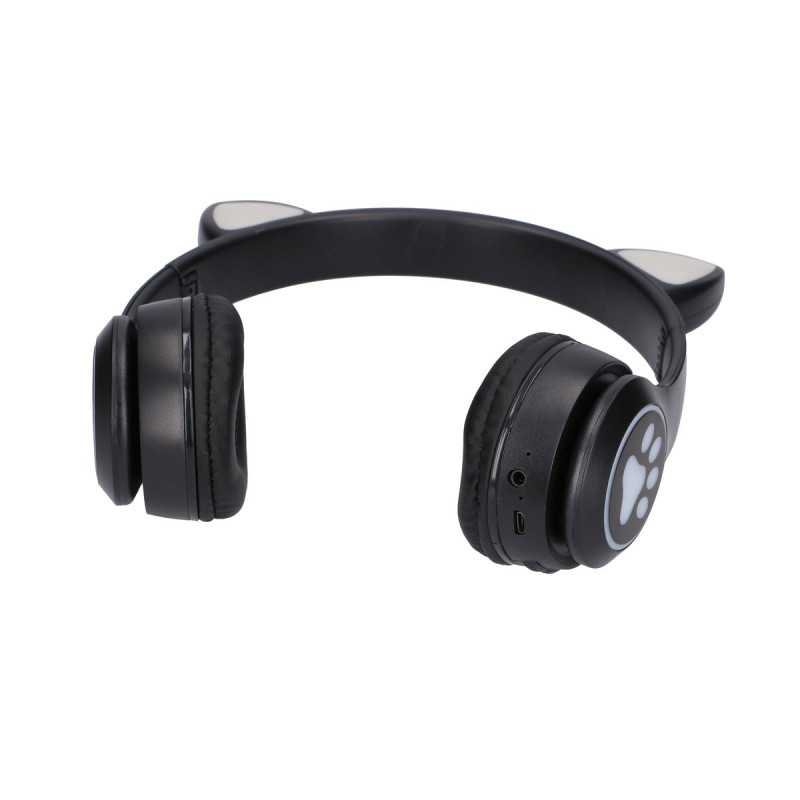EXTRALINK KIDS CAT EARS WIRELESS HEADPHONES BLACK - Immagine 4