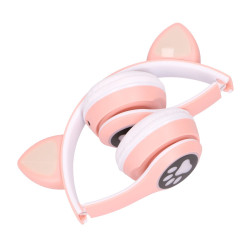 Extralink Kids Katzenohren Kabellose Kopfhörer Rosa, Bluetooth 5.0, RGB-Beleuchtung, für Kinder - Bild 4