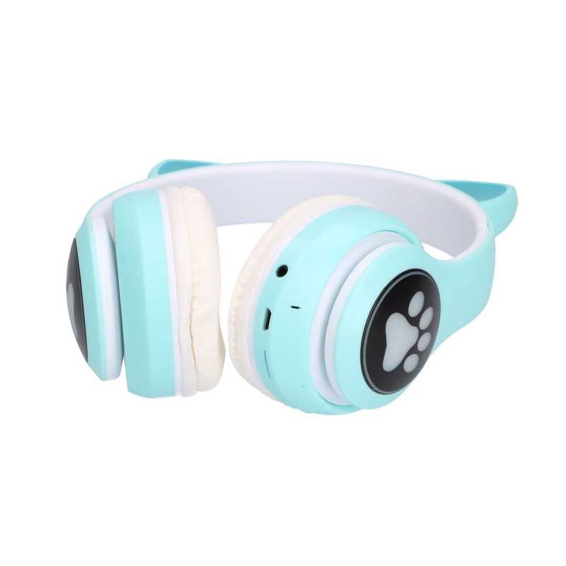 EXTRALINK KIDS CAT EARS WIRELESS HEADPHONES GREEN - Immagine 3