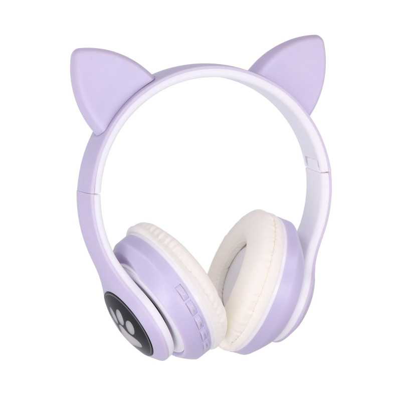 EXTRALINK KIDS CAT EARS WIRELESS HEADPHONES PURPLE - Immagine 2