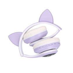 Extralink Kids Cat-Ear Wireless Headphones Fioletowe | Słuchawki bezprzewodowe | dla dzieci, kocie uszy, Bluetooth 5.0, Oświetle - Zdjęcie 4