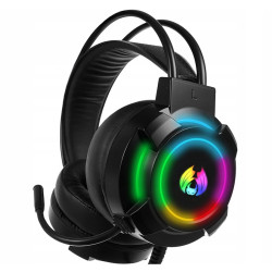 Игровые наушники Extralink, проводные накладные RGB с...