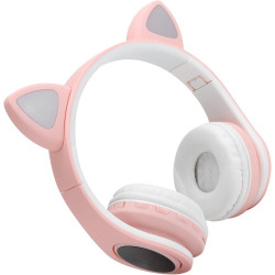 Extralink Kids Headphones Pro Różowe | Słuchawki przewodowe | Kocie Uszy - Zdjęcie 2