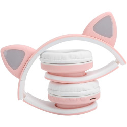 Extralink Kids Headphones Pro Rosa | Auriculares con cable | Orejas de gato - Imagen 3