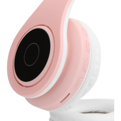 Extralink Kids Headphones Pro Rosa | Fones de ouvido com fio | Orelhas de gato - Imagem 4