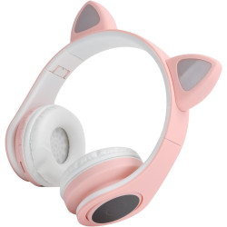Extralink Kids Headphones Pro Rosa | Fones de ouvido com fio | Orelhas de gato - Imagem 5